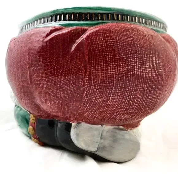 Fitz and Floyd Santa Large Cookie Jar 12" Snow Business Vintage Used Good - Picture 6 of 9